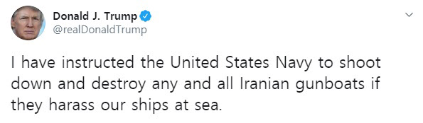 도널드 트럼프 미국 대통령 트윗. /트위터 캡처