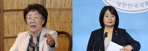 위안부 피해자 이용수 할머니와 더불어민주당 윤미향 의원/조선일보DB