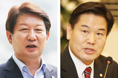 권영진 대구시장(왼쪽)과 홍의락 전 의원/조선닷컴
