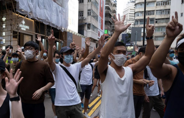 1일 홍콩 도심 시위 상황/홍콩01