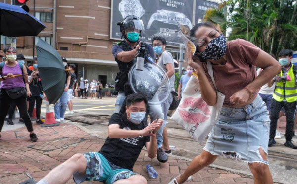 1일 홍콩 도심 시위 상황/홍콩01