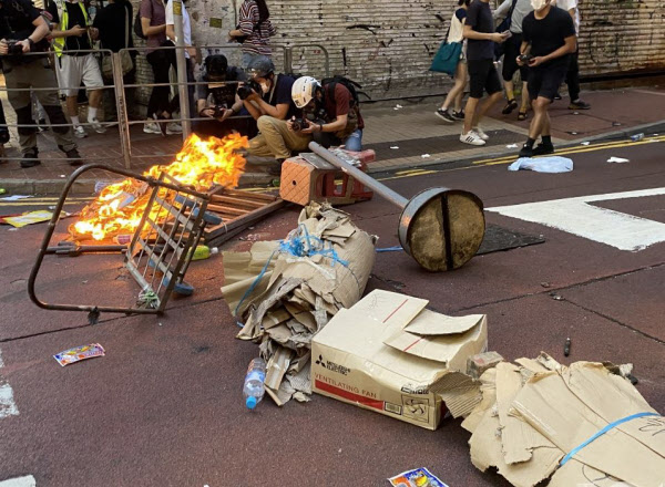 1일 홍콩 도심 시위 상황/홍콩01