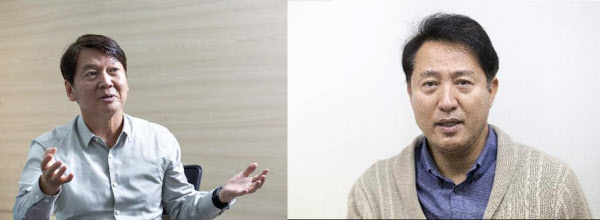 국민의당 안철수 대표와 오세훈 전 서울시장/조선일보DB