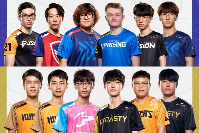 왼쪽 위부터 시계방향으로 '포코' 가엘 구제시, '아크' 홍연준, '파인' 김도현, '퓨전스' 카메론 보스워스, '카르페' 이재혁, '쪼낙' 방성현, '류제홍' 류제홍, 'Yveltal' 리셴아오, '플레타' 김병선, '구셰' 쉬추린, '진무' 이후, '아멩' 딩멍한. /블리자드 제공.
