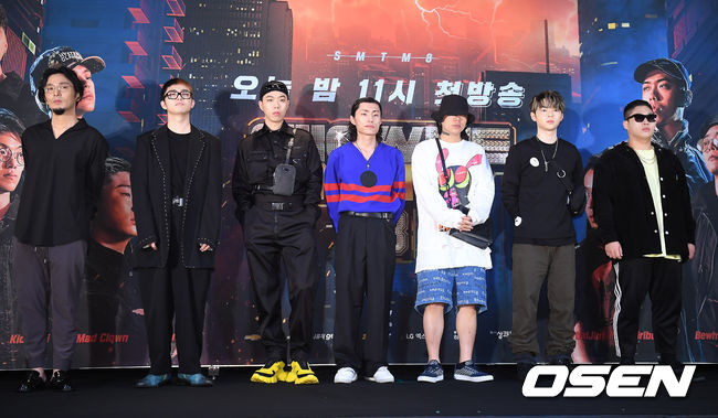 [OSEN=곽영래 기자] 26일 오전 서울 마포구 상암동 CJ ENM센터에서 Mnet '쇼미더머니8' 제작발표회가 진행됐다.  버벌진트, 기리보이, 비와이, 밀릭, 키드밀리, 보이콜드, 스윙스가 포토타임을 갖고 있다. /youngrae@osen.co.kr