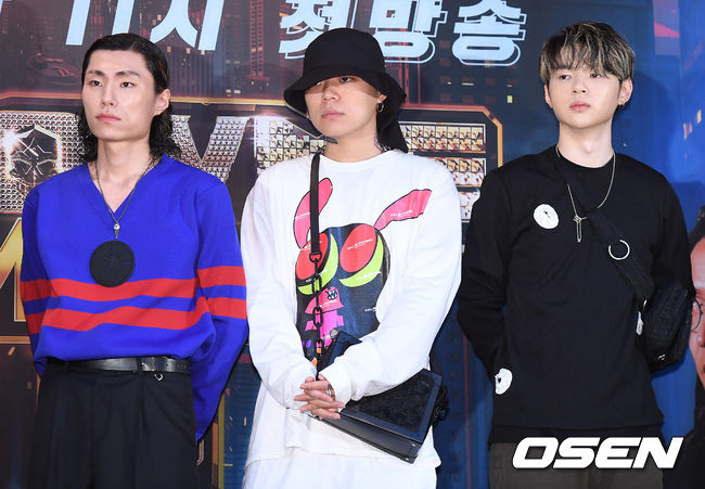 [OSEN=곽영래 기자] 26일 오전 서울 마포구 상암동 CJ ENM센터에서 Mnet '쇼미더머니8' 제작발표회가 진행됐다.  밀릭, 키드밀리, 보이콜드가 포토타임을 갖고 있다. /youngrae@osen.co.kr