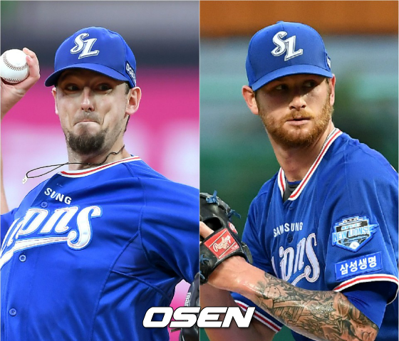 [사진] 삼성 맥과이어-라이블리 /OSEN DB