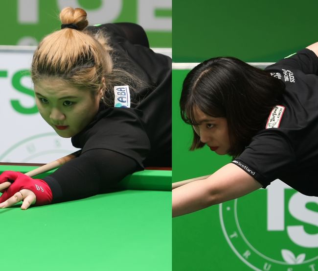 [사진]김율리(왼쪽)-강지은 /PBA제공