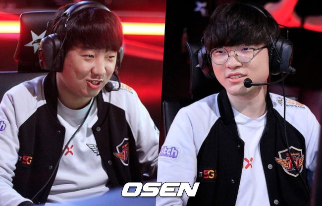 '칸' 김동하(왼쪽)와 '페이커' 이상혁.