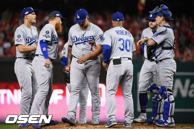 [OSEN=워싱턴 D.C.(미국), 박준형 기자]5회초 강판되는 유리아스. /soul1014@osen.co.kr