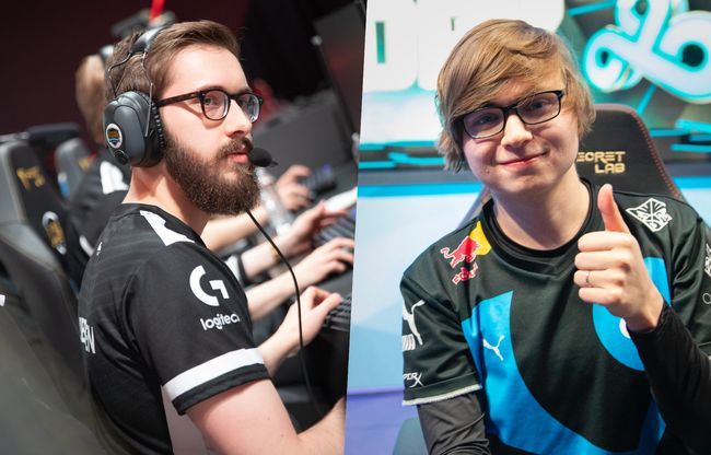TSM의 '비역슨' 소렌 비어그(왼쪽)와 클라우드 나인의 '스니키' 재커리 스쿠데리. /라이엇 게임즈 플리커.