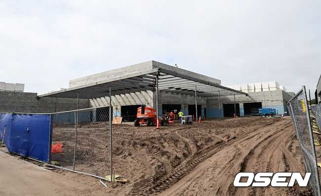 [OSEN=더니든(미국 플로리다주),박준형 기자]공사가 한창인 더니든 바비 매틱 트레이닝 센터.  / soul1014@osen.co.kr