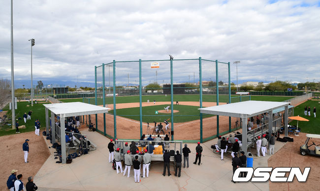 [OSEN=투산(미국 애리조나주), 지형준 기자] 지난 2월 KT 위즈와 NC 다이노스의 연습경기가 열린 미국 애리조나 투산 키노 스포츠콤플렉스.  /jpnews@osen.co.kr