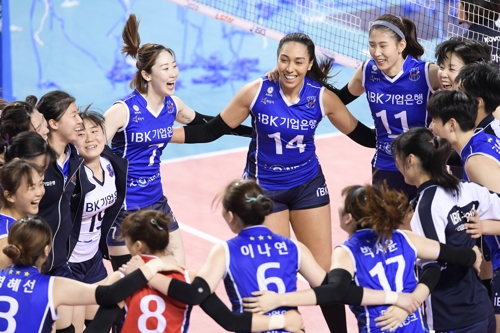 여자프로배구 IBK기업은행 선수단[한국배구연맹 제공]