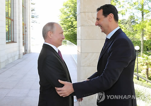 푸틴(왼쪽) 러시아 대통령과 아사드 시리아 대통령 [EPA=연합뉴스]