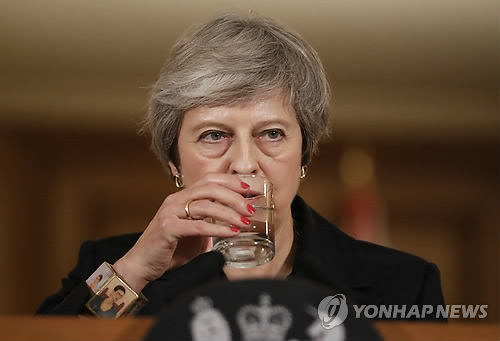 브렉시트 합의안 승인투표 앞둔 테리사 메이 영국 총리 [AP=연합뉴스]
