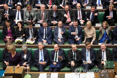 영국 하원 보수당 의원들의 모습 [AFP=연합뉴스]