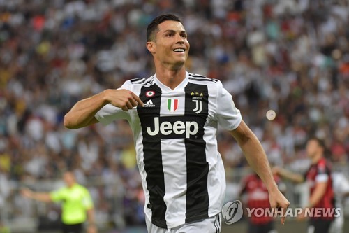 득점 후 환호하는 호날두[AFP=연합뉴스]