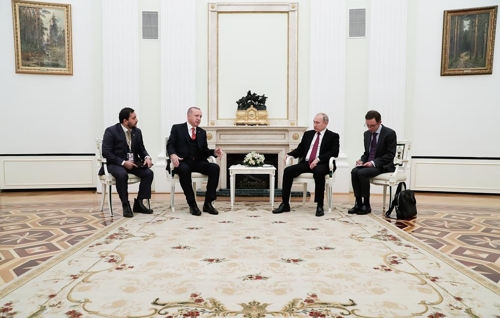 회담하는 러시아-터키 정상 [타스=연합뉴스]