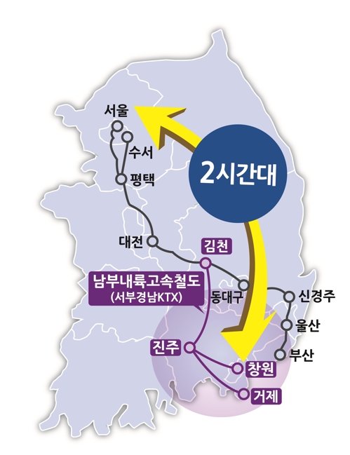 남부내륙철도 개념도[경남도 제공]