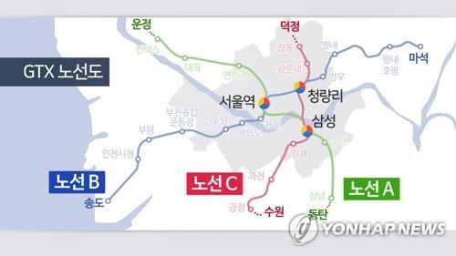 GTX 노선[연합뉴스TV 제공]
