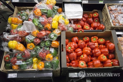 영국 대형마트 내 진열된 신선식품 [AFP=연합뉴스]
