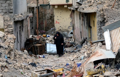 IS 공격으로 황폐해진 이라크 모술[EPA=연합뉴스]