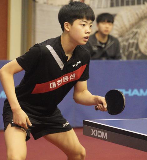 한국 남자탁구 기대주 장성일[촬영=이동칠]