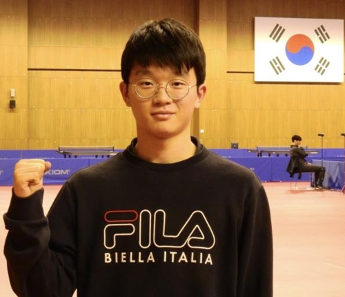 한국 남자탁구 기대주 우형규[촬영=이동칠]