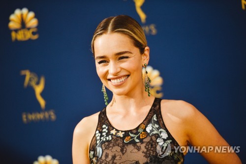 에미상 시상식에 참석한 에밀리아 클라크 [AFP=연합뉴스]