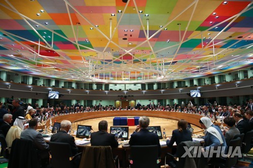 14일 브뤼셀 유럽이사회에서 열린 제3차 시리아·주변지역 미래 지원 회의   [신화=연합뉴스]