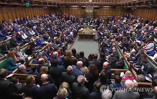 브렉시트 승인투표 하는 영국 하원 [AFP=연합뉴스 자료사진]