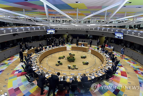 브뤼셀서 열린 EU 정상회의 모습 [AP=연합뉴스]