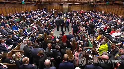 지난달 27일 열린 영국 하원의 첫 번째 의향투표 모습 [AFP=연합뉴스]