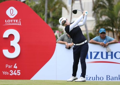 지은희의 3라운드 경기 모습.[대홍기획 제공]