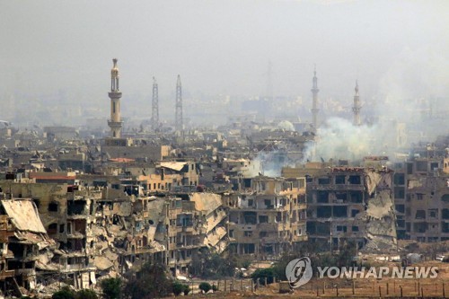 내전으로 파괴된 시리아 도시 전경. [EPA=연합뉴스]