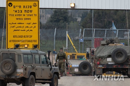 시리아 남서부 꾸네이트라의 이스라엘·시리아 경계     [신화=연합뉴스 자료사진]