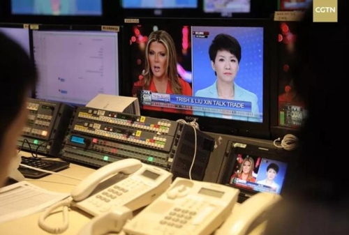 美폭스 비즈니스-中CGTN 앵커 공개 토론[국제재선 화면 캡처]
