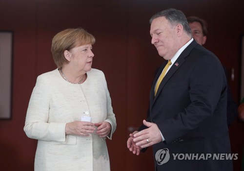 메르켈과 폼페이오 [dpa=연합뉴스]