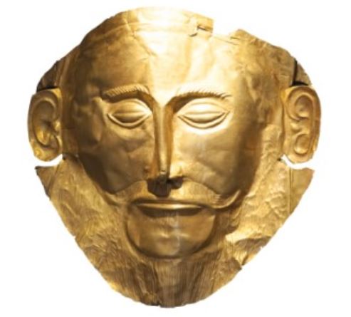 아가멤논의 황금가면, 금, 25×26.5cm, 후기 헬라스, 아르골리스 미케네고고학박물관[그리스문화체육부(Hellenic Ministry of Culture & Sports) 제공]