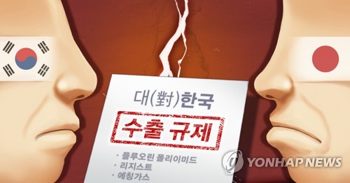 일본 경제 보복, 한일 갈등 (PG)[장현경 제작] 사진합성·일러스트