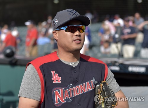 내셔널리그 올스타 선발투수 류현진 [USA 투데이/로이터=연합뉴스]