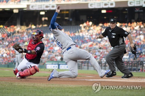 선취점 뽑는 다저스[USA 투데이 스포츠=연합뉴스]