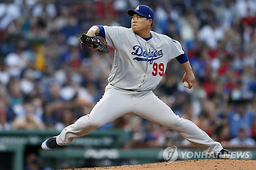 역투하는 류현진[AP=연합뉴스 자료사진]