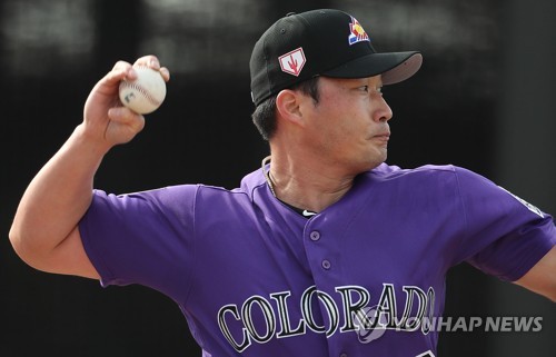 콜로라도 로키스에서 뛰던 오승환[연합뉴스 자료사진]