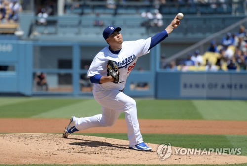 돌아온 류현진의 역투 [USA 투데이/로이터=연합뉴스]