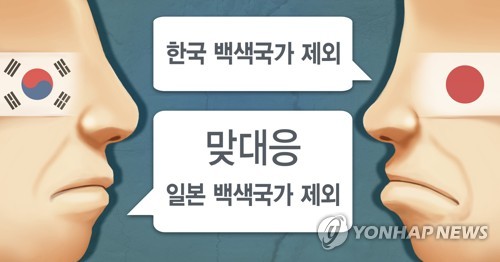 한국 맞대응 '일본 백색국가 제외' (PG)[장현경 제작] 일러스트