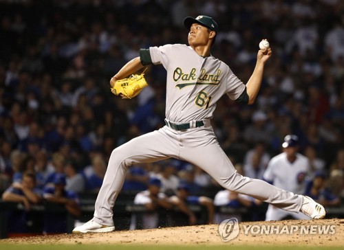 오클랜드와 결별 수순을 밟는 왕웨이중[AP=연합뉴스 자료사진]