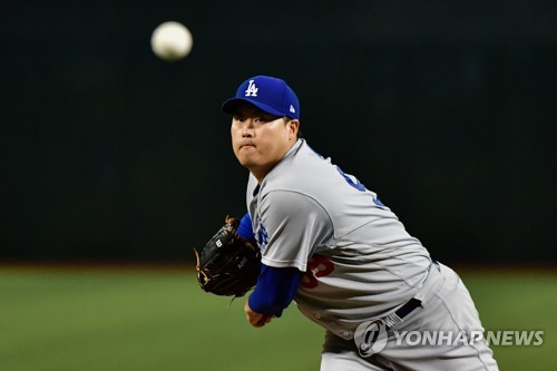 역투하는 류현진 [USA 투데이/로이터=연합뉴스]