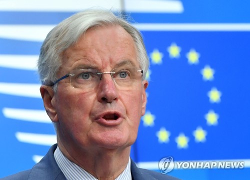 EU 브렉시트 협상대표 "존슨 총리의 '아일랜드 국경 요구' 수용 못 해"[AFP=연합뉴스]